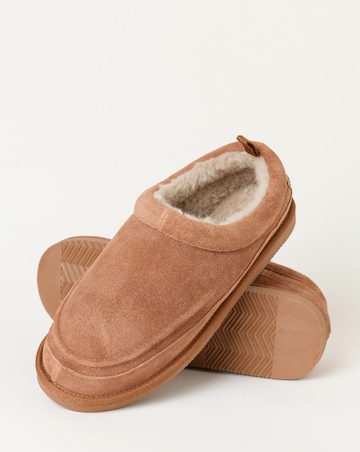 FatFace Lewis Suede Mule - Tan Brown