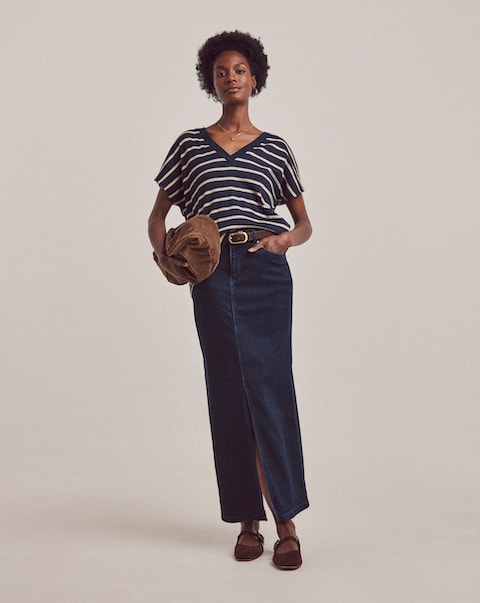 Anthology Indigo Denim Maxi Skirt