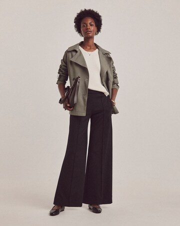 Anthology Black Ponte Pull On Wide Leg Trouser