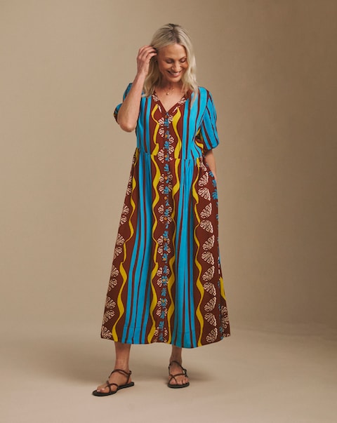 Julipa Petite Crinkle Button Down Midi Dress