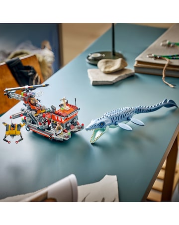 LEGO Jurassic World Mosasaurus Dinosaur Boat Attack 77983