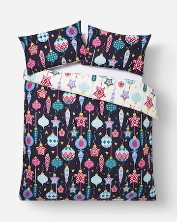 Festive Baubles Cotton Blend Duvet Cover Set
