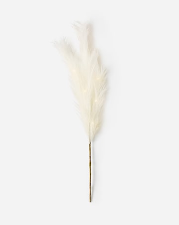 LED White Pampas Grass Picks - 80cm