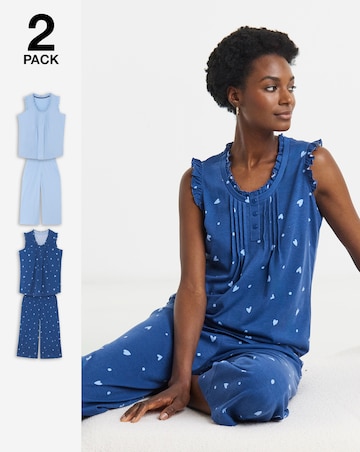 Julipa 2 Pack Value Heart Print Pyjama Set