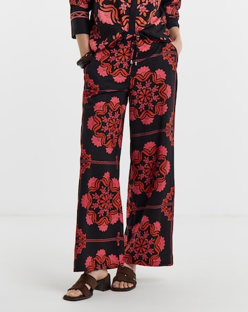 Black Paisley Wide Leg Trouser Co-ord