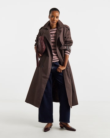 Navy, Blush, Choc And Blush Stripe 3 Pack Crew Neck Long Sleeve T-Shirt
