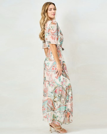 Hope & Ivy Blanche Maxi Wrap Dress