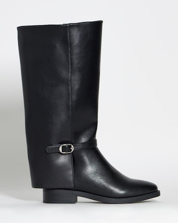 Antonella Straight Leg Knee High Boots - Wide Fit (E) & Curvy Calf