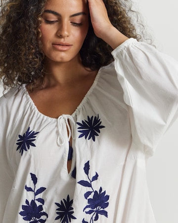 Joanna Hope Embroidered Beach Dress