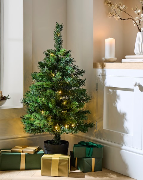 Pre-Lit Malmo Pine 3FT Christmas Tree
