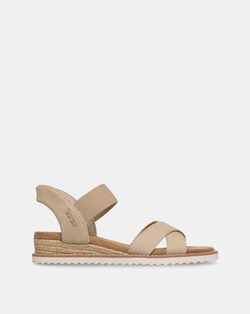 Skechers Bobs Desert Kiss Golden Lily Natural Sandals - Standard Fit (D)