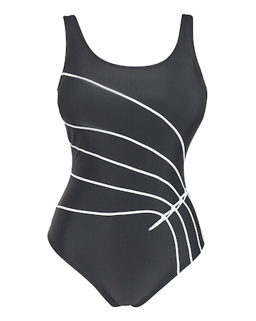 Sports Mono Piping Swimsuit