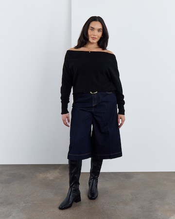 Slash Neck Cinched Jumper