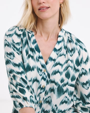 Button Through Kaftan Dress