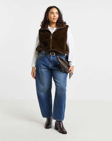 Zip Front Faux Fur Gilet