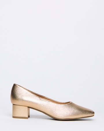 Orlia Flexi Sole Block Heel Court Shoes - Wide Fit (E)