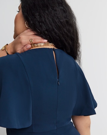 Joanna Hope Navy Angel Sleeve Dress