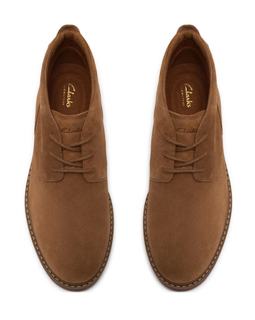 Clarks Newford Mid Suede Boot - Light Brown