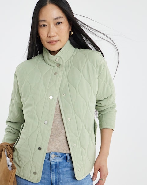 Washed Quilted Short Jacket