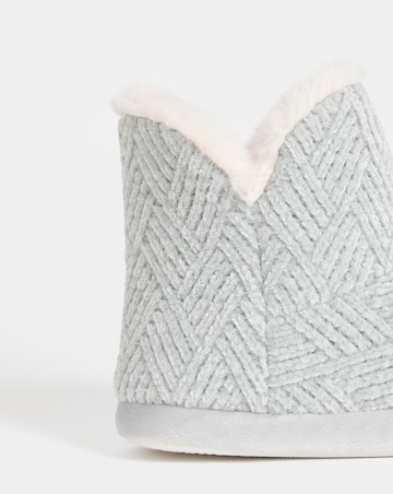 Laurel Knitted Bootie Slippers - Extra Wide Fit (EEE)