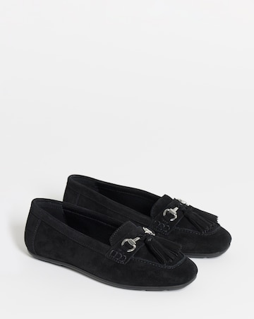 Heavenly Soles Prague Suede Diving Moccasin - Extra Wide Fit (EEE)