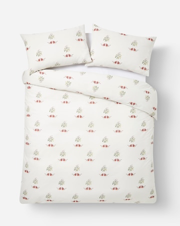 Festive Robins Cotton Blend Duvet Cover Set