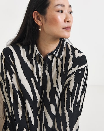 Printed Linen Mix Shirt