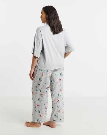 Sledging Animals Print Christmas Family Pyjamas - Womens