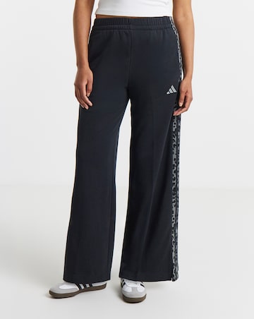 adidas 3 Stripe Leopard Print Wide Leg Pant