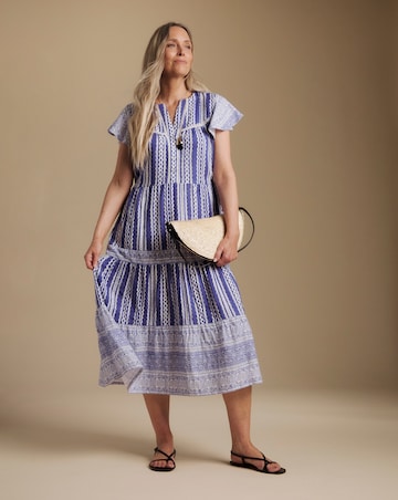 Julipa Printed Cheesecloth Midi Dress