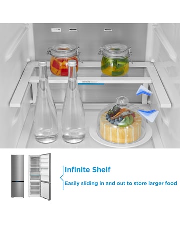Midea Large Capacity Combi Fridge Freezer - Inox + Installation