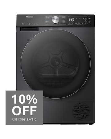 Hisense 5S Series DH5S102BB 10kg Heat Pump Tumble Dryer