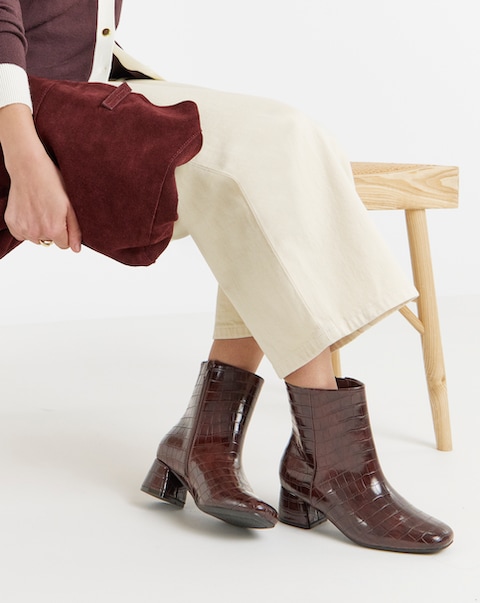 Carmella Block Heel Ankle Boots - Extra Wide Fit (EEE)