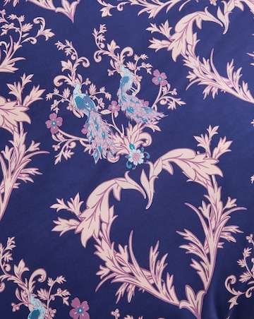 Peacock Heart Cotton Blend Reversible Duvet Cover Set