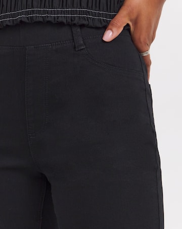 Simply Be Black Pull On Capri Jegging