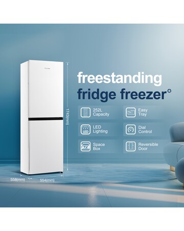 Fridgemaster MC55240E 174cm 50/50 Fridge Freezer White