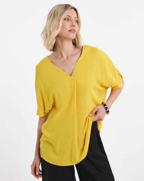 Textured Crinkle Tunic Top