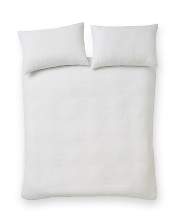 Catherine Lansfield Jacquard Leaves Duvet Cover Set