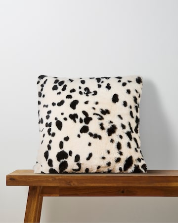 Snow Leopard Faux Fur Cushion