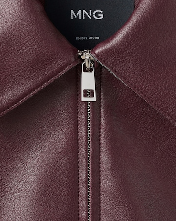 Mango Faux Leather Zip-Up Jacket