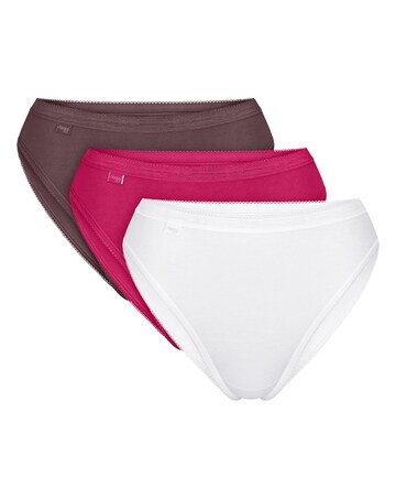 Sloggi (3 Pack) Tai High Leg Knickers Pink Multi