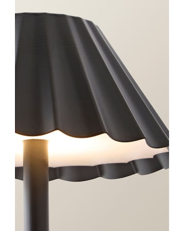 ValueLights Avery Black Rechargeable LED Portable Table Lamp