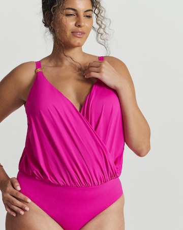 MAGISCULPT Twist Front Blouson Swimsuit