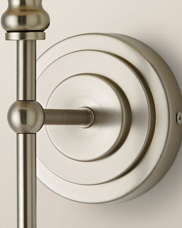 ValueLights Maggie Brushed Chrome Wall Light with Shade