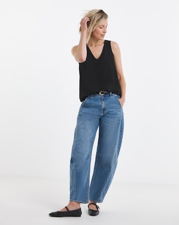 V Neck Woven Vest