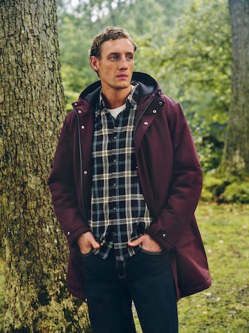 Burgundy Smart Padded Mid Length Parka