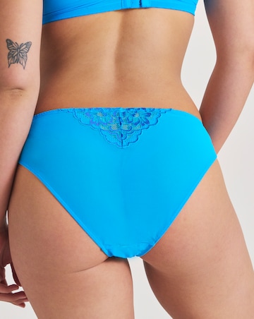 Ann Summers Sexy Lace Planet Two Tone High Waist Brazillian Blue