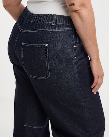 Indigo Cuffed Denim Balloon Jeans