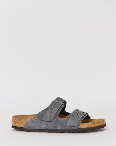 Birkenstock Classic Suede Arizona Sandals - Charcoal