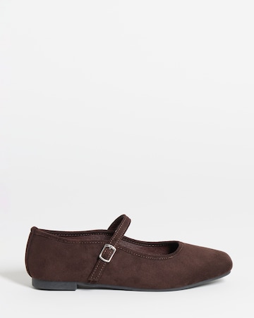 Sophia Mary Jane Flat Shoes - Wide Fit (E)